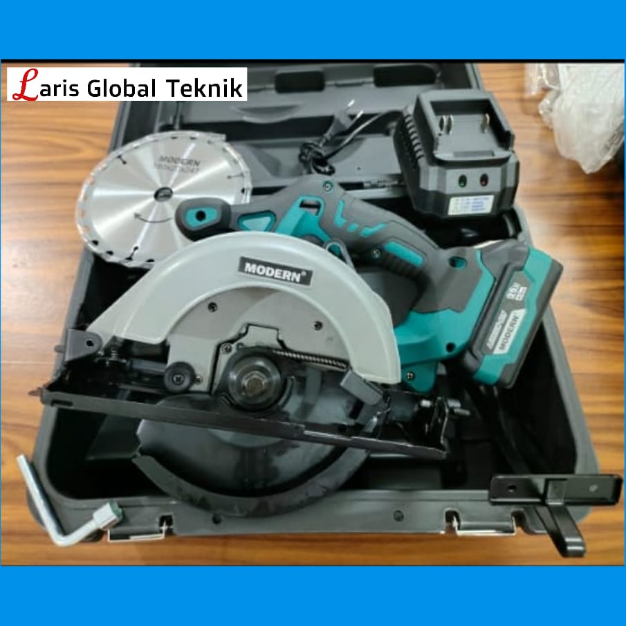 Mesin circular saw cordless MODERN M-60 msn potong kayu baterai modern