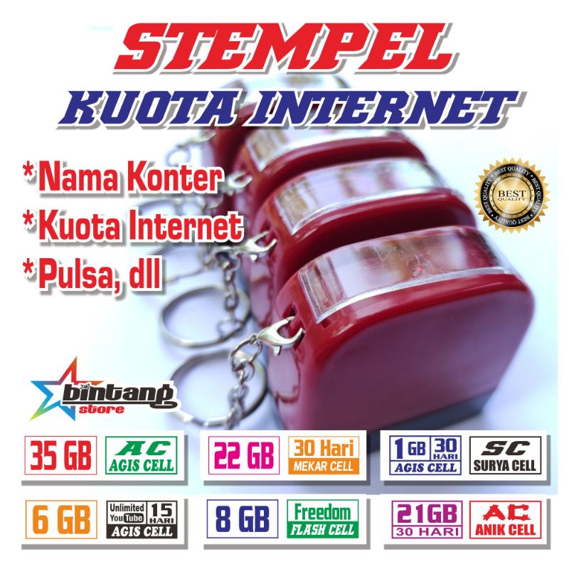 

stempel voucher kuota/nama/lunas/