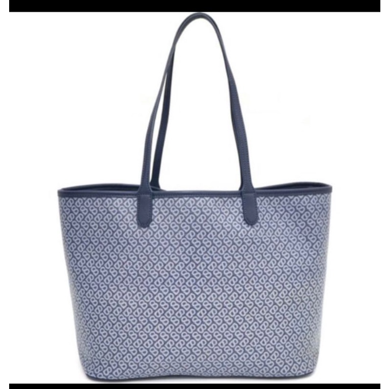 IZZY CANVAS BUTTONSCARVES NAVY BEIGE | IZZY CANVAS TOTEBAG | BENANG DJARUM