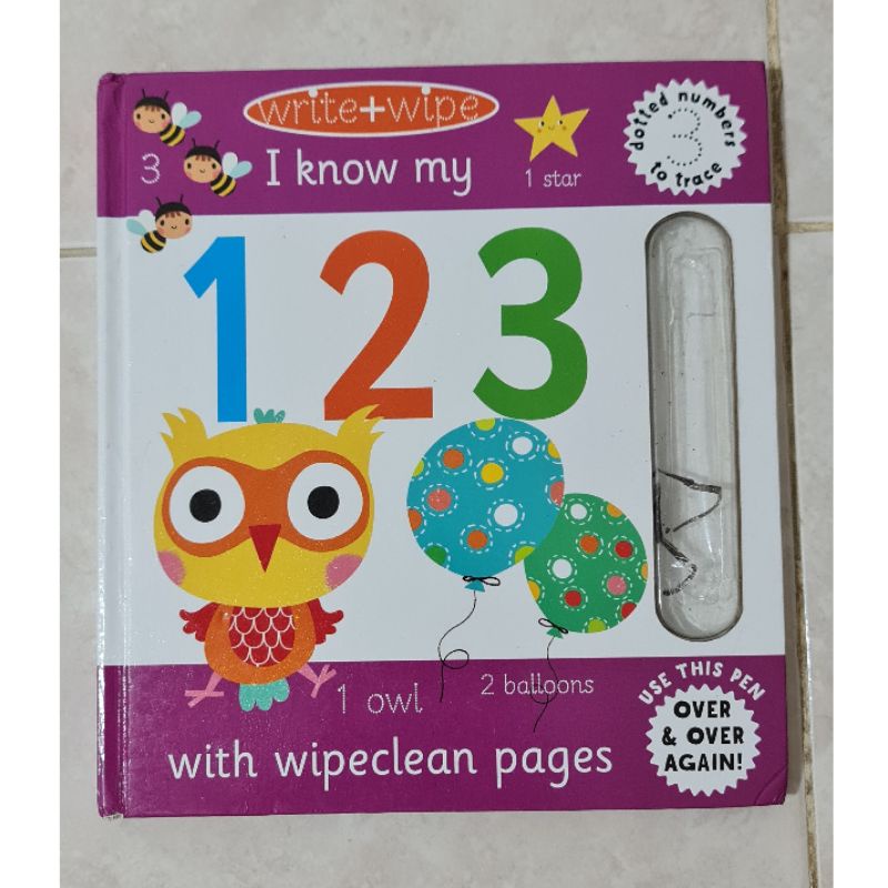 [ PRELOVED ] I know my 123 with wipeclean pages