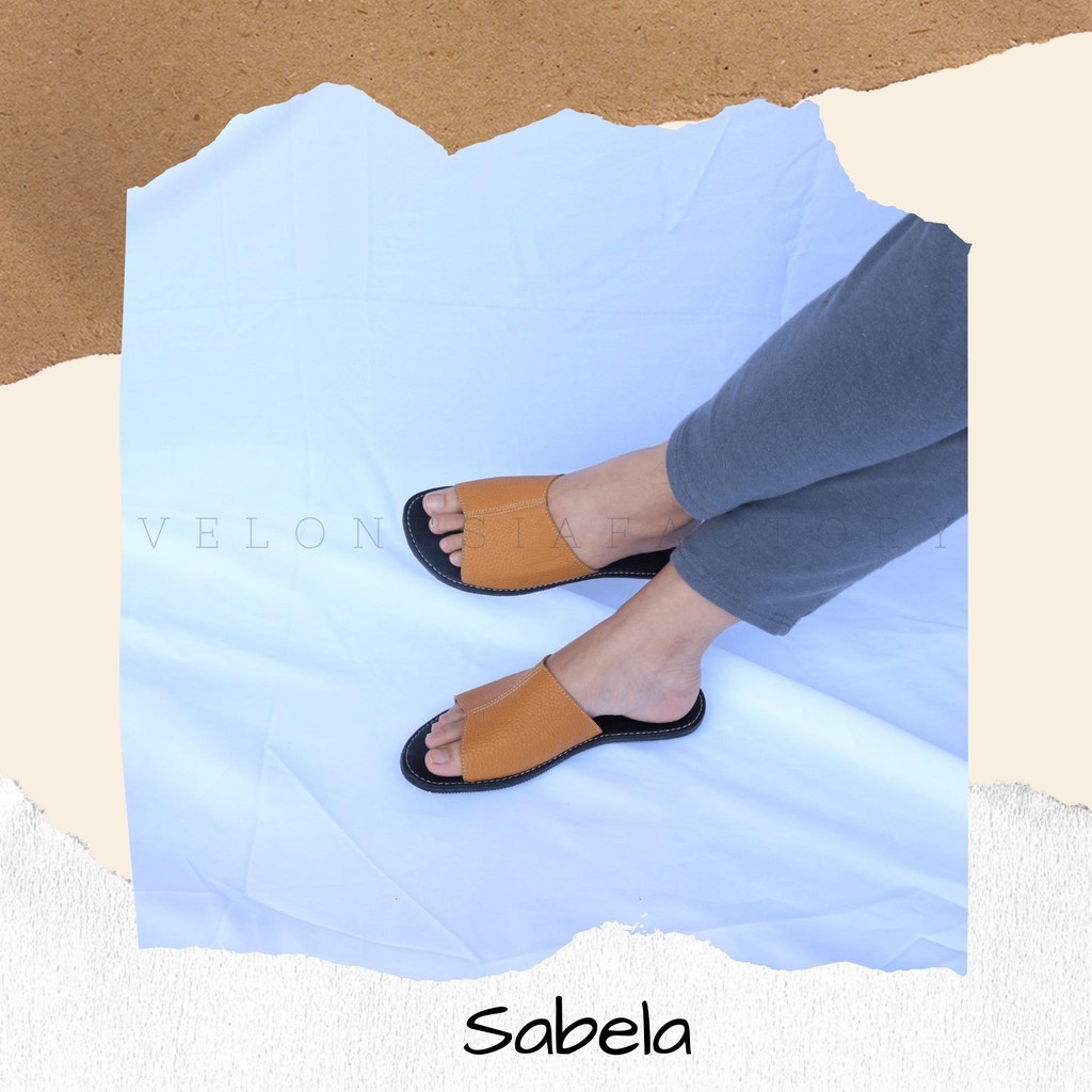 Sandal Papirut Velonesia Bisa COD Sandal Wanita Papirut Murah Sandal Kulit Jeruk EDCC004 - Sabela