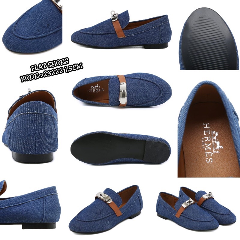 NEW ARRIVAL H FLAT SHOES 23222 syafniegalery