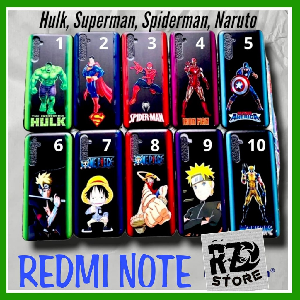 Fuze Case KARAKTER superhero Naruto REDMI NOTE  8 9 8PRO 9PRO HARD CASE CASING