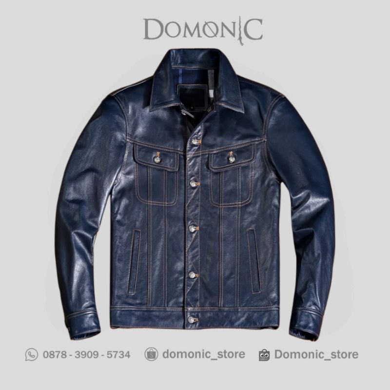 JAKET KULIT TRUCKER JAKET MOTOR JAKET touring moge Harley Davidson Triumph royal Enfield Norton