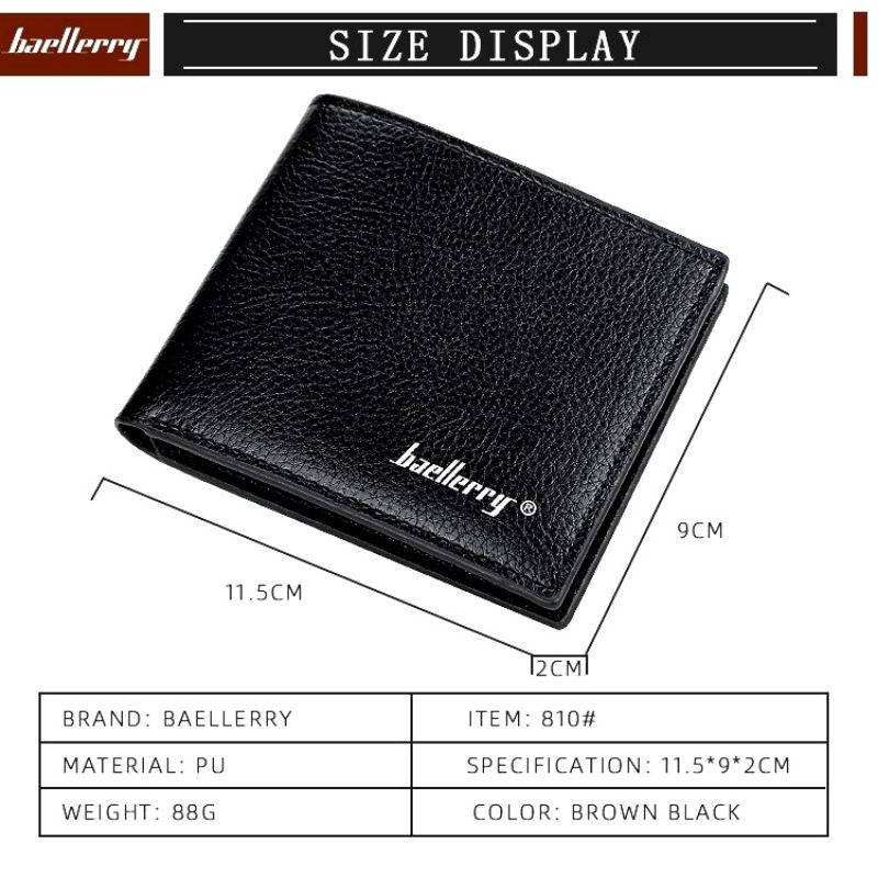 Medan Termurah KD24 European and American Style Dompet Pria import Dompet Lipat sintetis rubber