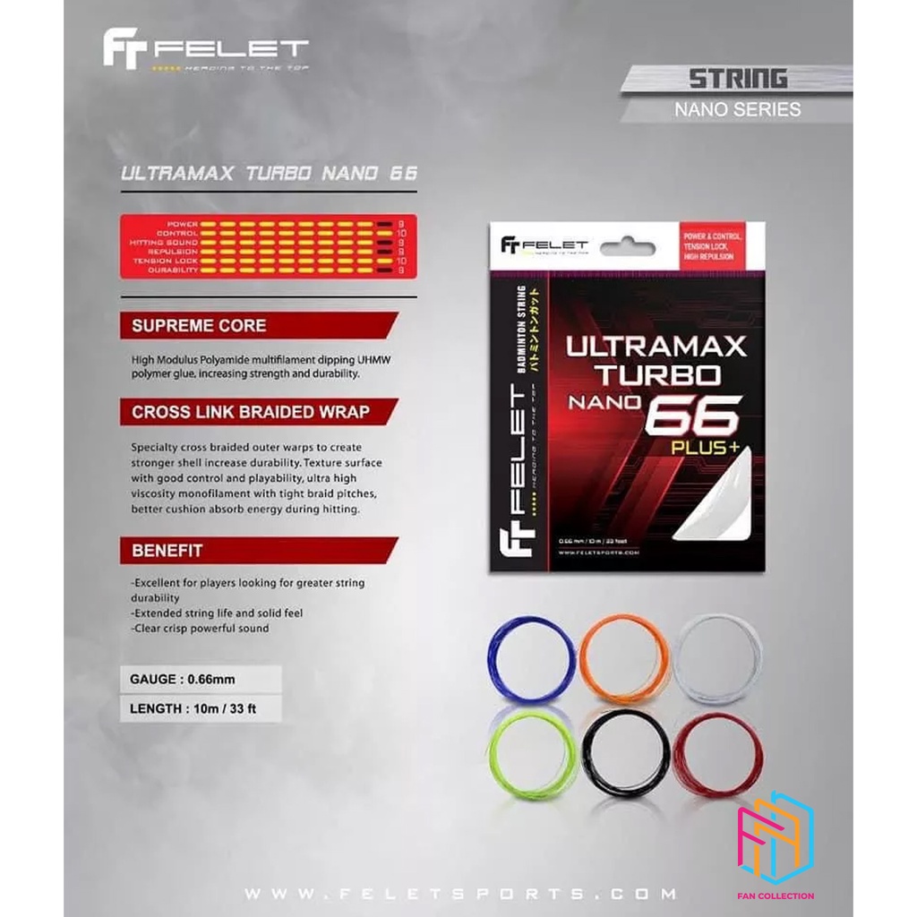 senar badminton felet ultramax turbo nano 66 plus