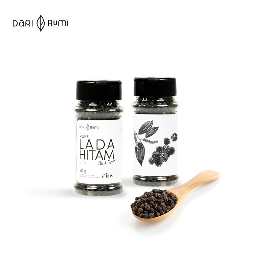 Lada Hitam Utuh 50 gr | Whole Black Pepper Dari Bumi