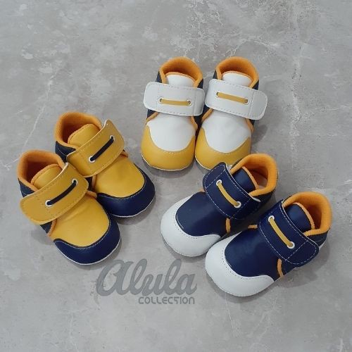 Alula Sepatu Bayi Baby Shoes Prewalker Flat Tali Laki Laki Lucu Dan Murah