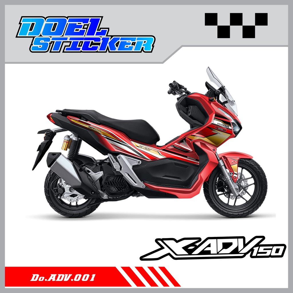 STICKER STRIPING ADV 150 - STICKER STRIPING LIST VARIASI HOLOGRAM , CROME ADV 150 DOEL 001