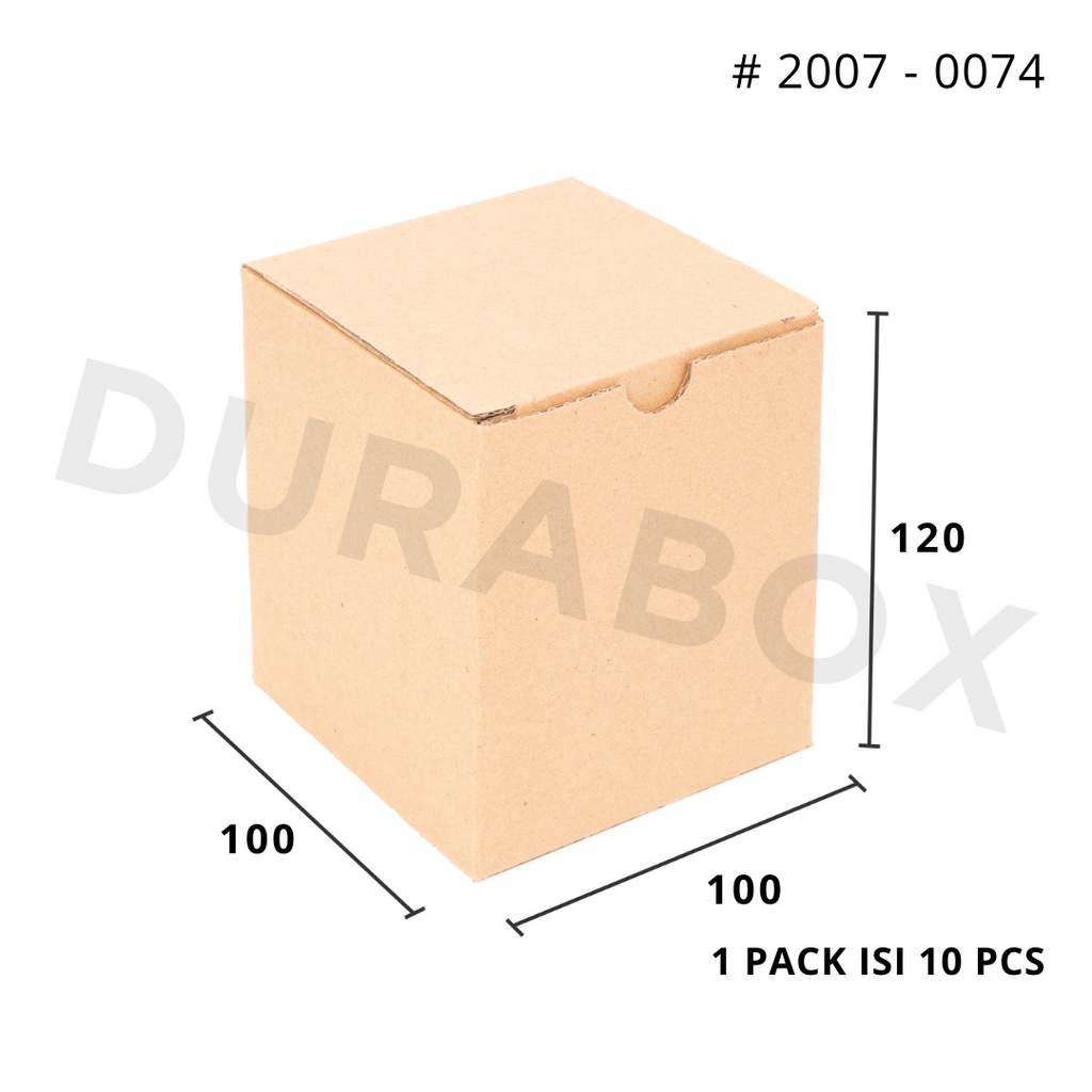 

10 x 10 x 12 cm MAILER | KARDUS / KARTON BOX CORRUGATED - KEMASAN / PACKAGING / PACKING MAKANAN | #2007-0074