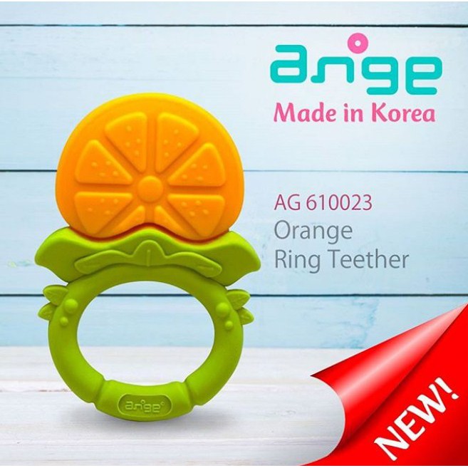 Ange Orange Teething Ring Teether Gigitan Bayi bentuk Buah Jeruk AG610023