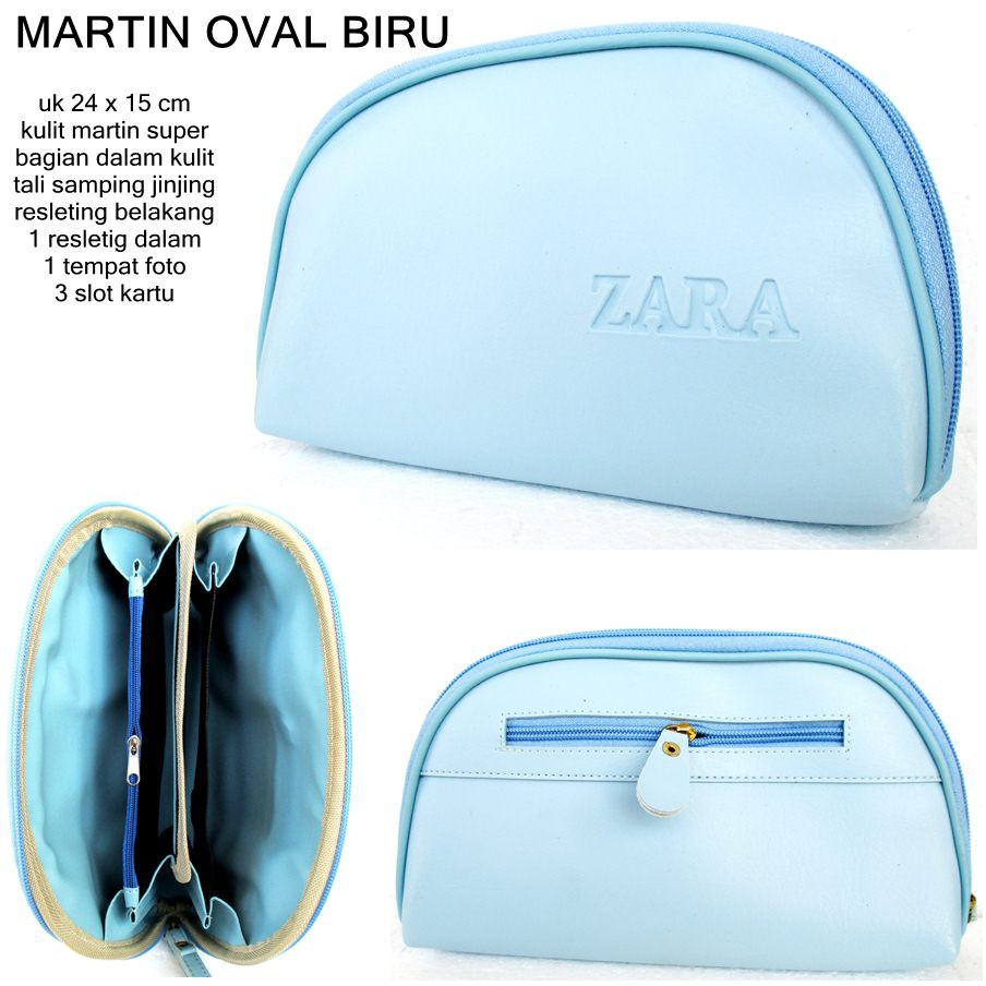 Dompet wanita kulit martin oval  hitam