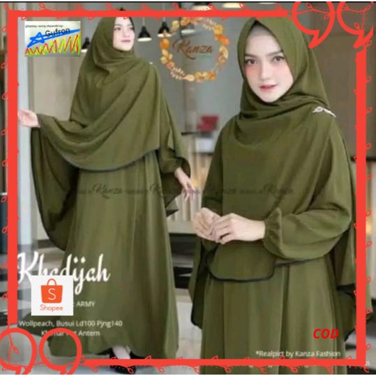 GAMIS SYAR'I KHADIJAH SET HIJAB