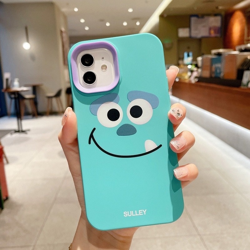 Soft Case Silikon TPU 3 in 1 Motif Kartun Monster Untuk iPhone 13 12 11 Pro Max X XR Xs Max 7 8 6s 6 Plus SE 2020