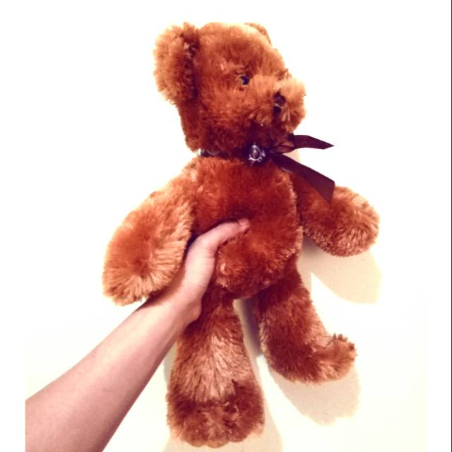 Boneka teddy bear brown pita 35cm cute kado ultah souvernir