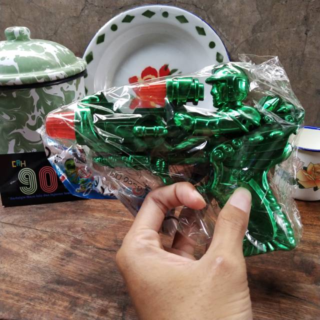 Mainan PISTOL Bisa Nyala Lampu Bunyi Kecil. Tembakan Robot 90an.MURAH