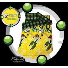BED COVER CALIFORNIA " BEN 10 YELLOW " SINGLE 120X200 BEST IN CLASS