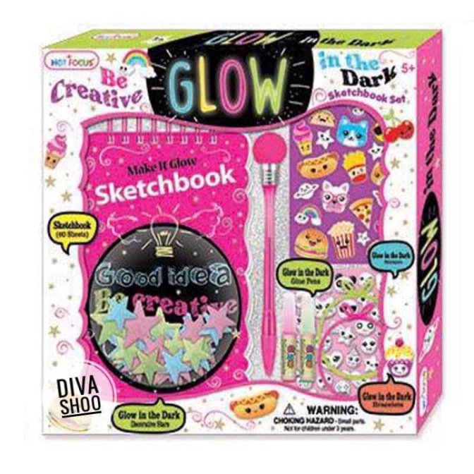 

HOT FOCUS GLOW IN THE DARK SKETCHBOOK SET