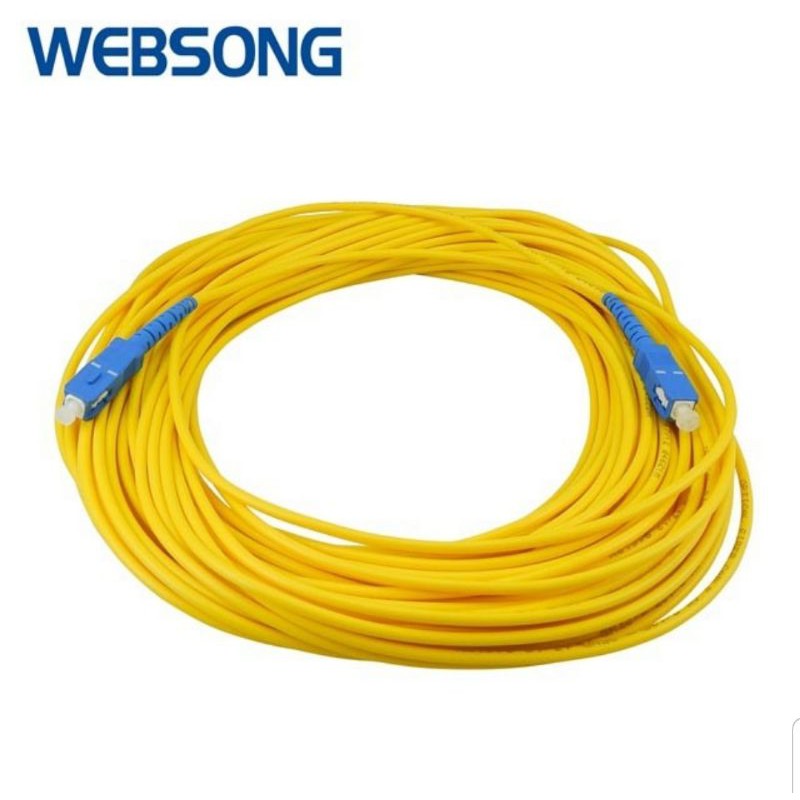 Kabel Fiber Optic Patch Cord SC UPC 20M 30M 50M 100M Indihome WEBSONG