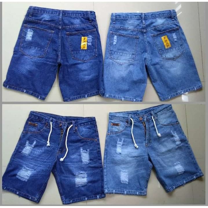  COD CELANA JEANS PENDEK SOBEK FASHION PRIA WIZKER 