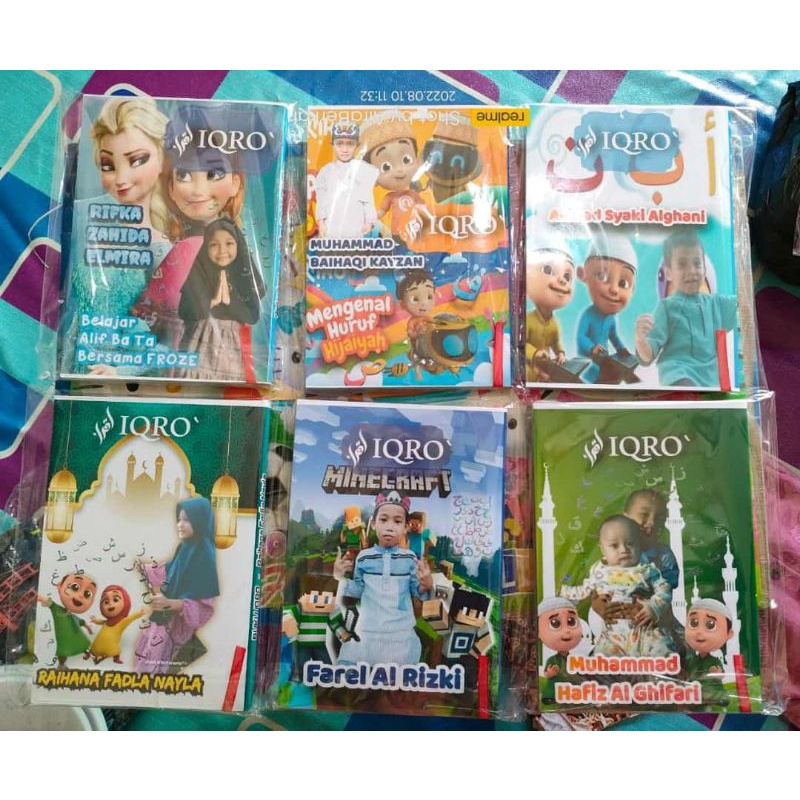 

Buku Iqro Custom Karakter + Foto dan Nama anak