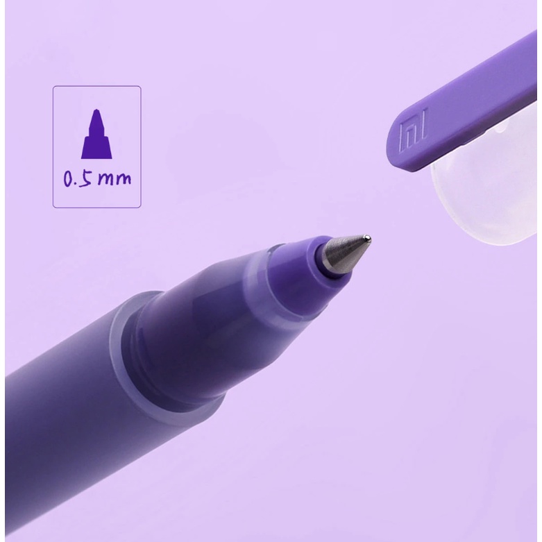 Xiaomi Mi Jumbo Tinta Gel Ink Pen Pulpen Ballpoint Bolpen Pena Cair 0.5mm 5 PCS 5 Warna Warni Perlengkapan Menulis ATK Sekolah Belajar Kerja Kantor Mata Pena Sensitif Nyaman Digunakan Berkualitas Untuk Sovenir Hadiah