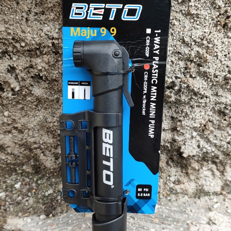 Pompa Mini 1 Way Plastik Portable BETO Mini Pump 2 in 1 Pompa sepeda Pentil Kecil dan Pentil Besar