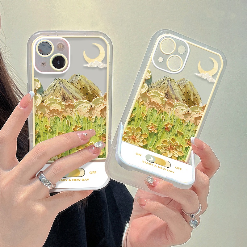 Soft Case Silikon TPU Transparan Motif Bunga Untuk Iphone 13 12 Pro Max 8 Plus X 6 6S 11 7 Plus XR XS