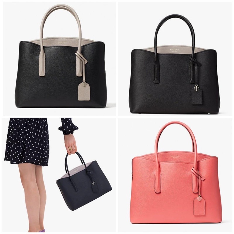 kate spade ks margaux large black taupe