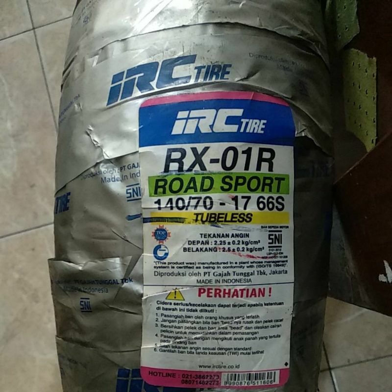 Ban Motor IRC 140/70-17 Tubeless