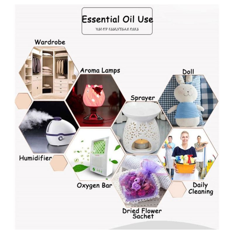 essential oil laikou minyak aromatheraphy diffuser 6X3ml