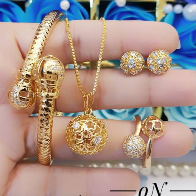 Xuping set perhiasan lapis emas 24k 1104