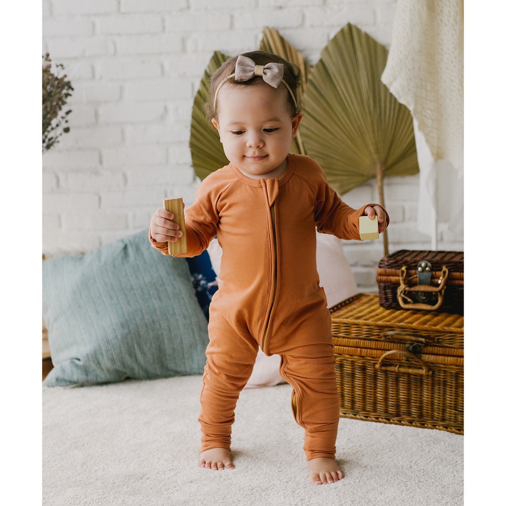 Kottonville Sleepsuit Zipper 0-2 Tahun Azuki Zipper Sleepsuits CBKS