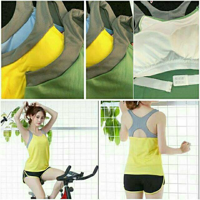 SPORT SET TANKTOP HOTPANTS IMPORT ORIGINAL YOGA GYM FITNESS