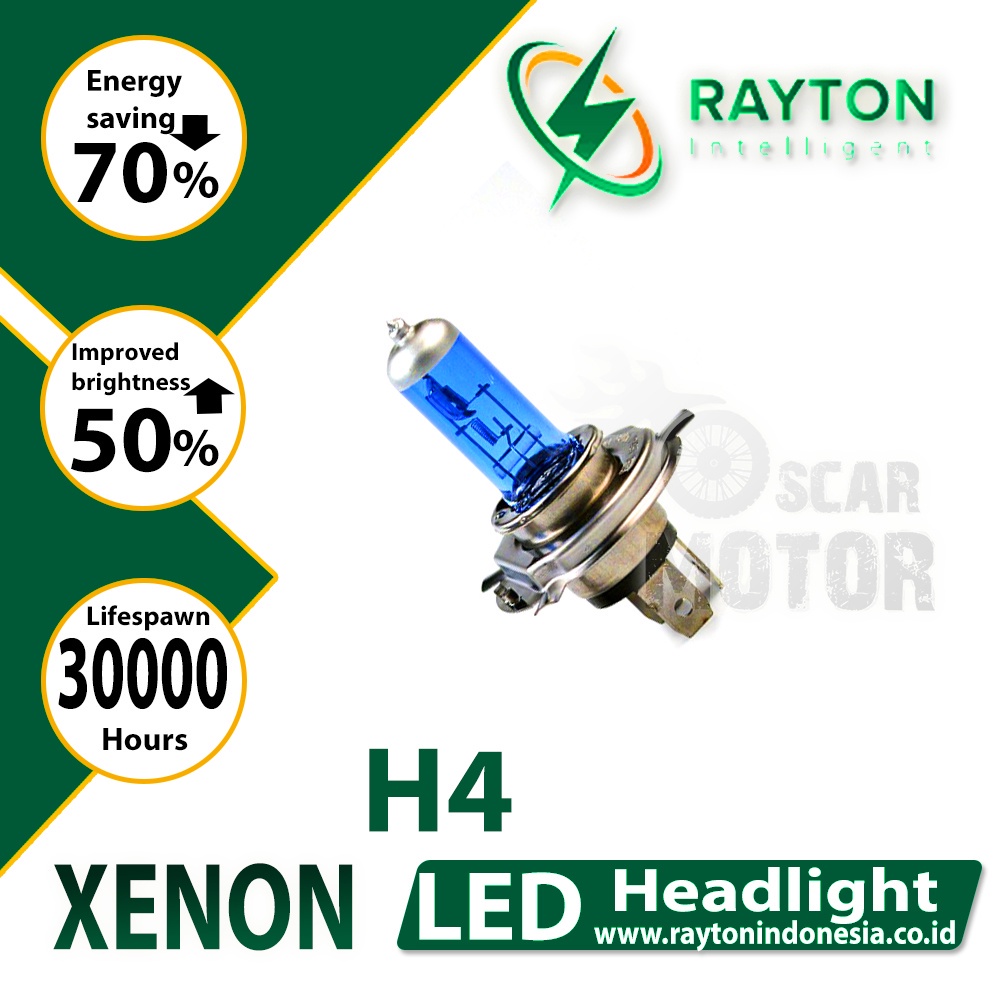 RTD LAMPU DEPAN LED XENON 25W HEAD LAMP RTD HID H4 H6 BEBEK UNIVERSAL motor