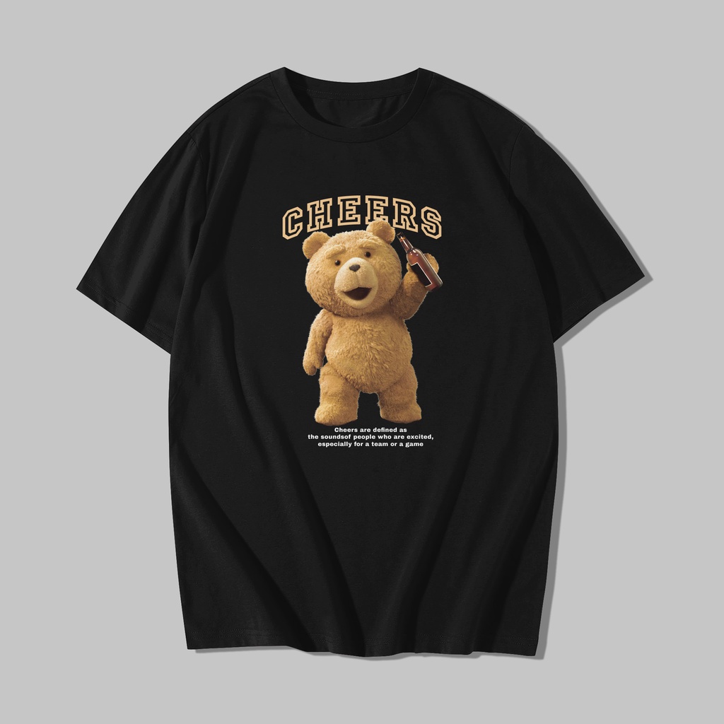 Kaos Distro Oversize Beruang Metal / Kaos Oversize Teddy Bear Metal