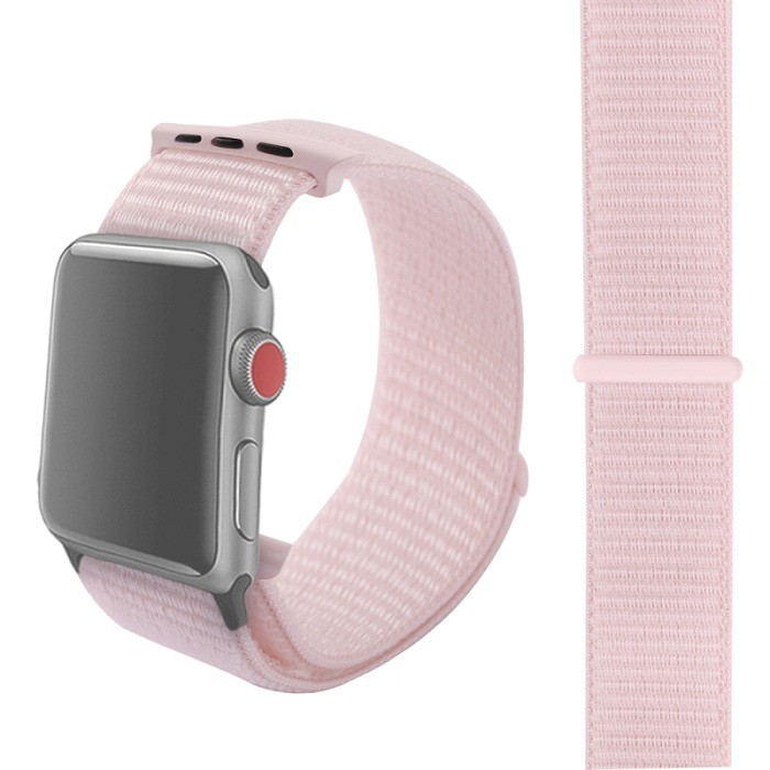 Tali Jam Apple Watch Pink Pearl Woven Nylon Strap Band 38mm 40mm 42mm 44mm