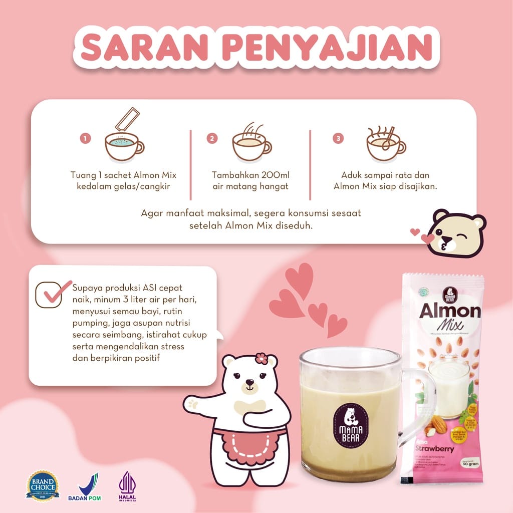 MAMA BEAR ALMON MIX ADVANCE FORMULA / SUSU ALMON FORMULA BARU / SUSU PELANCAR ASI