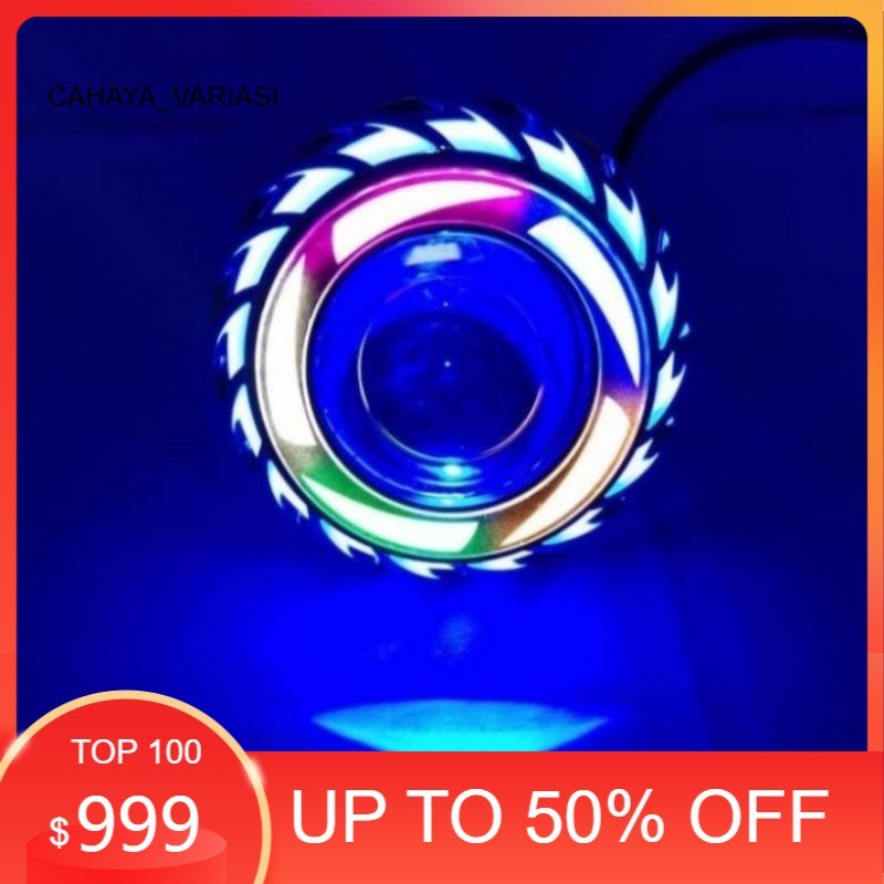 Lampu utama motor projie rainbow 3.5 inch lampu depan projie rainbow