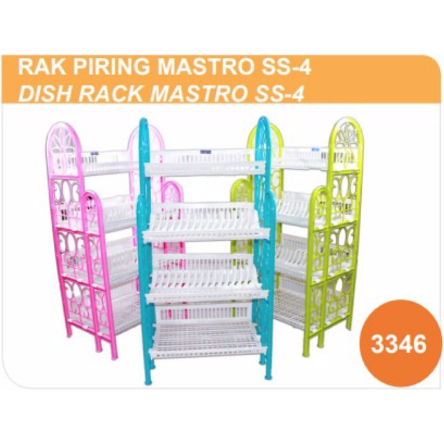 RAK PIRING PLASTIK 4 SUSUN MASTRO SS-4 LUCKY STAR RAK PIRING MURAH RAK PIRING PLASTIK MURAH