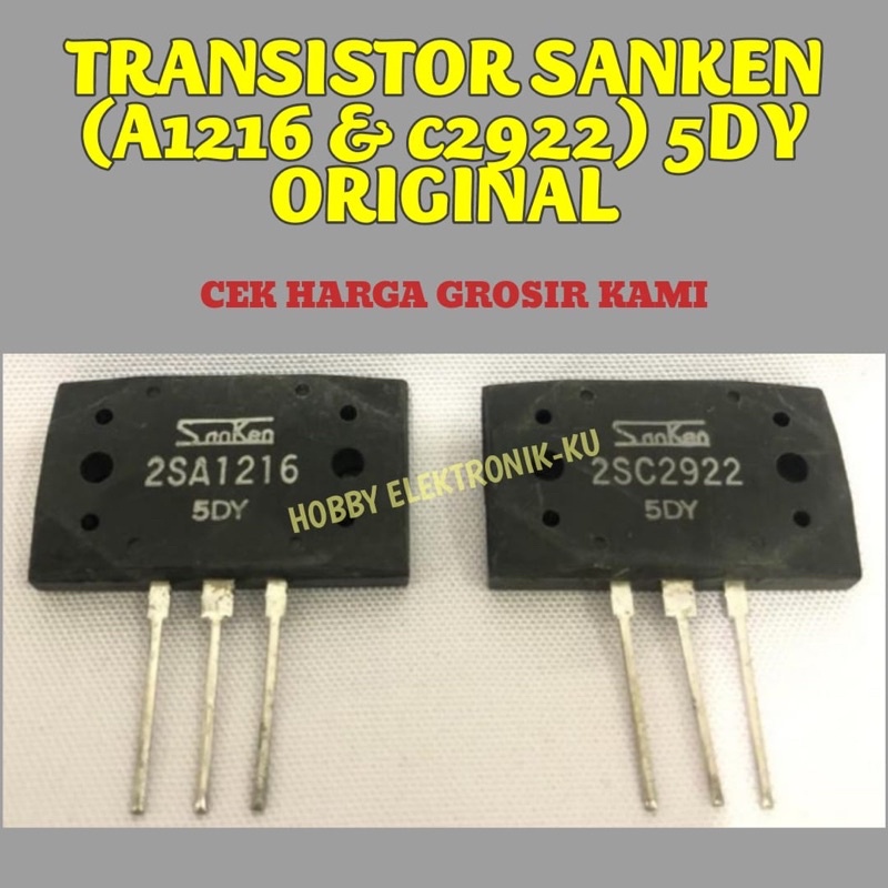 TRANSISTOR SANKEN ORIGINAL A1216 &amp; C2922 5DY