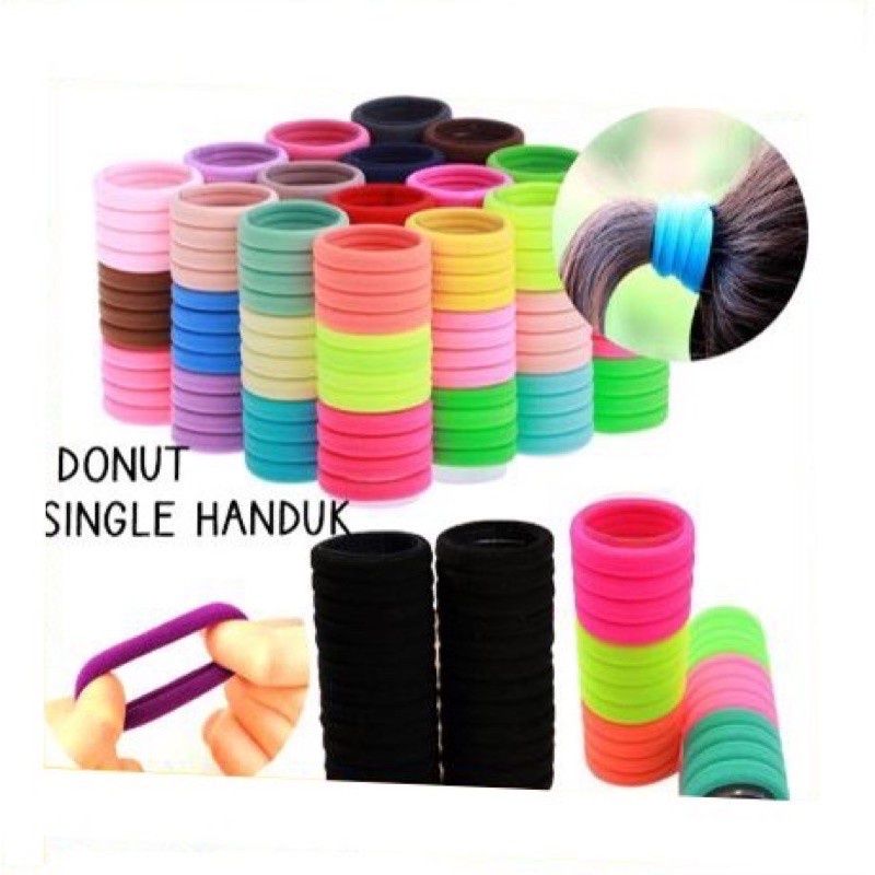 Ikat Rambut Import Murah Karet Donut Single Handuk Barang Unik Lucu