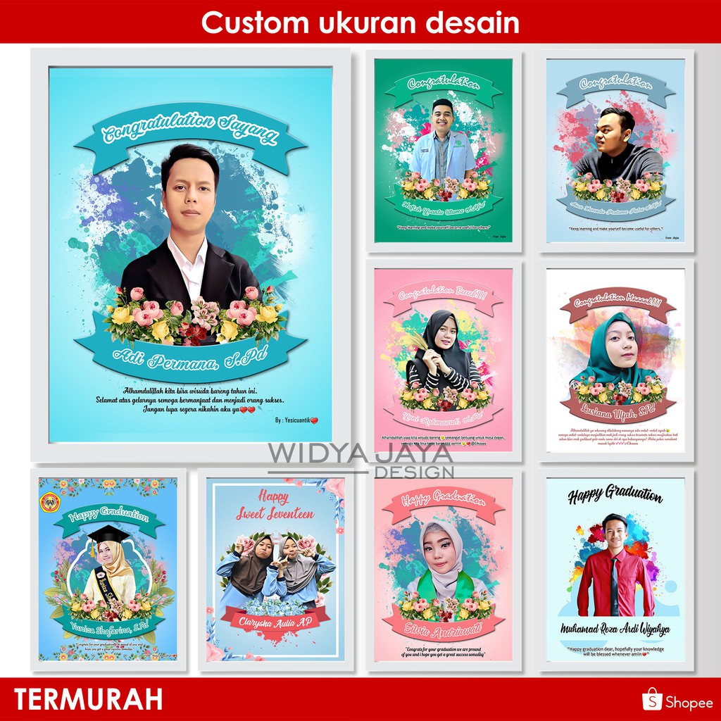 Desain Foto Ilustrasikado Wisuda Ulang Tahun Pernikahanedit Foto Soft File