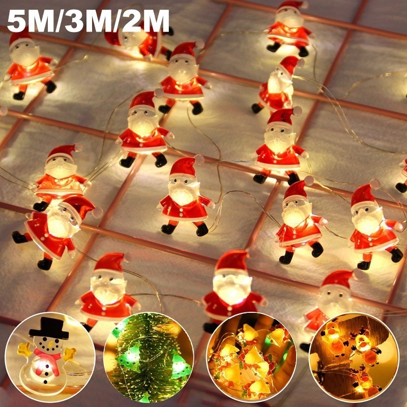 Natal 5 M 50LED Natal LED String Lights Santa Claus Garland Dekoratif