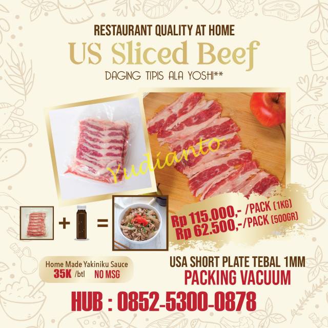 

US Beef Slice 500gr & 1kg ala yoshi****