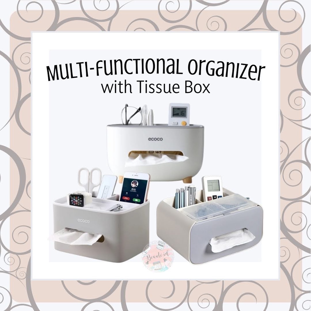 [SALE] Kotak Tisu Multifungsi Premium Tissue Box Aesthetic Serbaguna Modern Korea Style untuk Kotak Skincare Remote TV Make Up Organizer Kamar Rumah Kantor Gift Box Hadiah