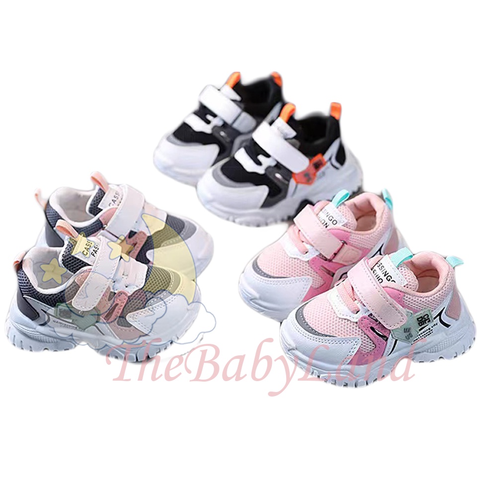 [1KG 2PCS] Babyland Sepatu Anak Laki Laki Perempuan Sneakers Sekolah Gaya Sport Impor