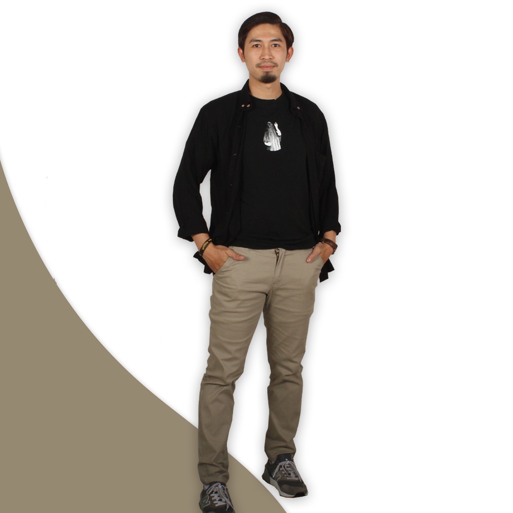 Celana Chinos Panjang L.co Pria kualitas terbaik bahan premium Cotton combed premium