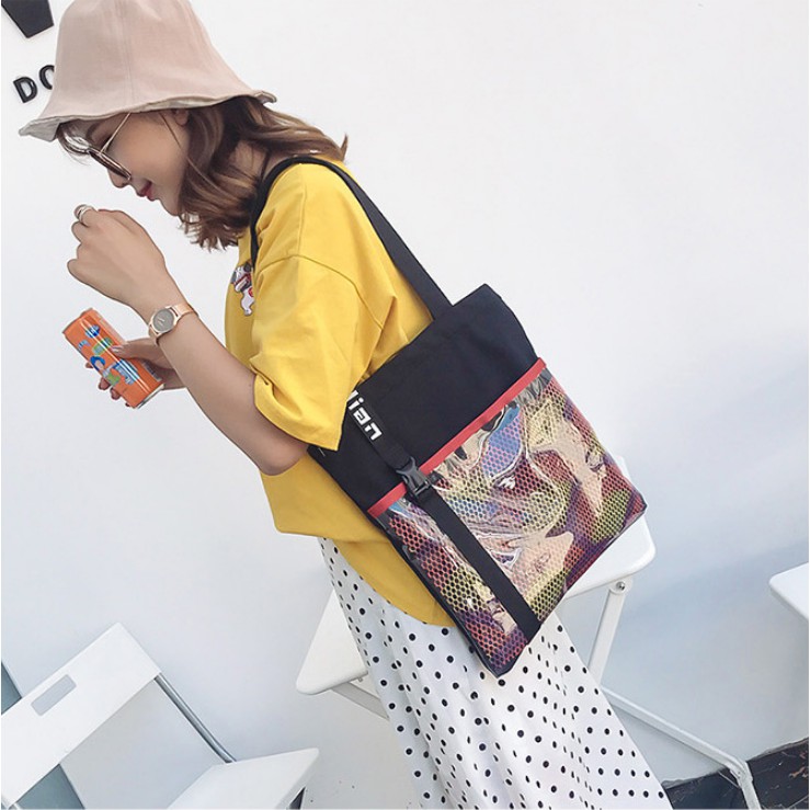 WB160 Tote Bag Kanvas Shoulder Bag / Tas Jinjing Wanita