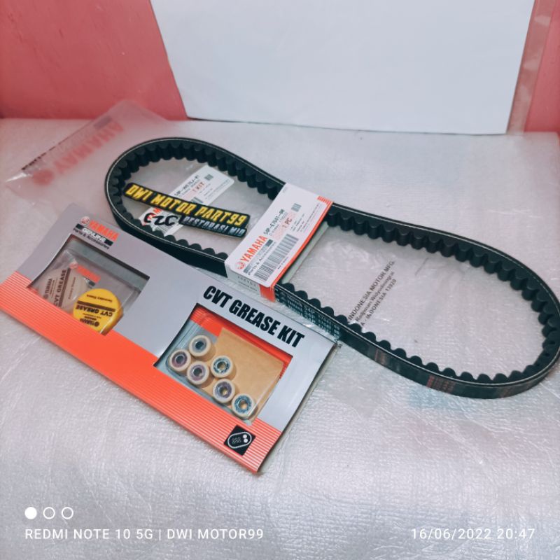 V-BELT VENBELT ASSY PLUS ROLLER MIO J GT SOUL GT 115 ORIGINAL ORI YAMAHA